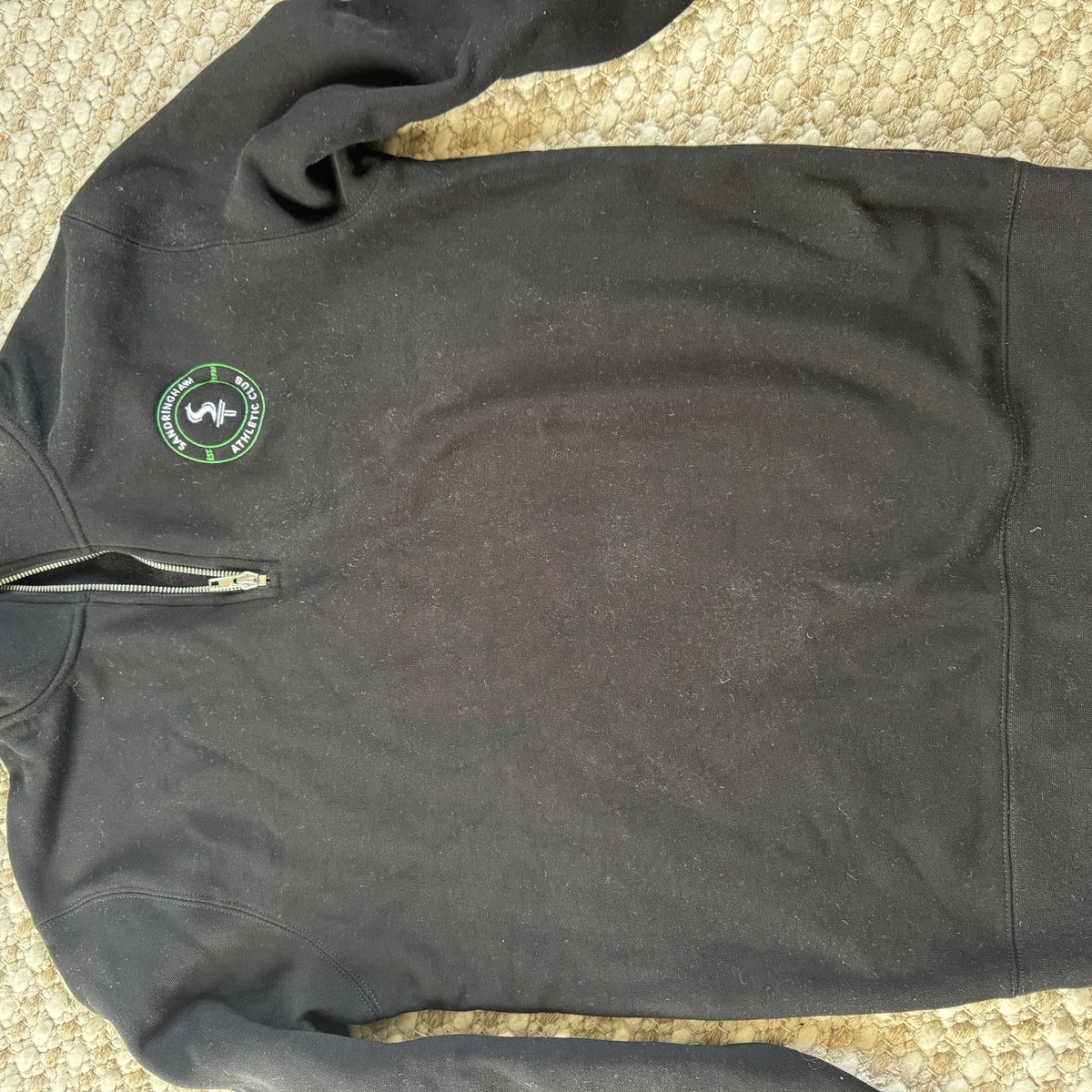 1/2 zip black hoodie