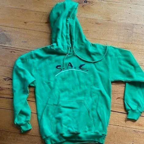 Green hoodie