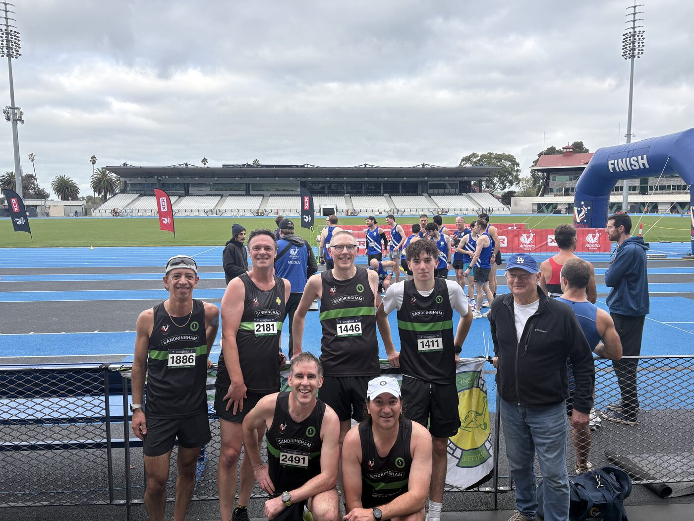 Sandy runners at Lakeside, XCR Round 1, Albert Park, 10 May 2026.