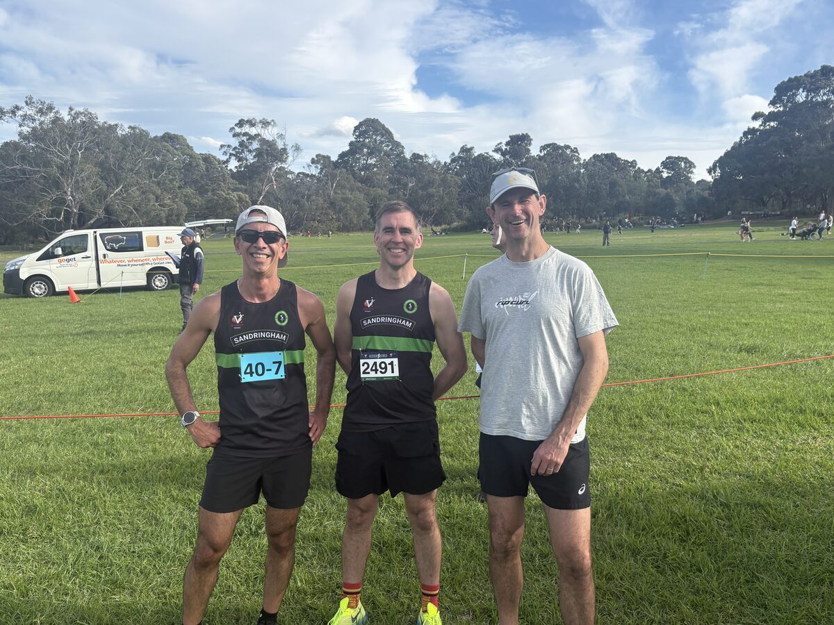 Sandringham men's Premier relay team at Jells Park.